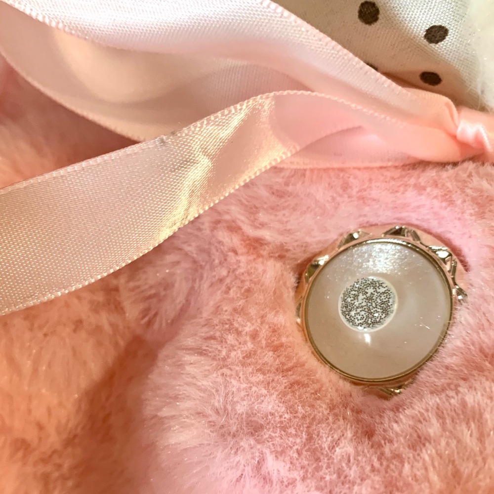 🎉HP🎉Gorgeous Pink&White Faux Fur Gem/Flower Coat - Picture 7 of 8